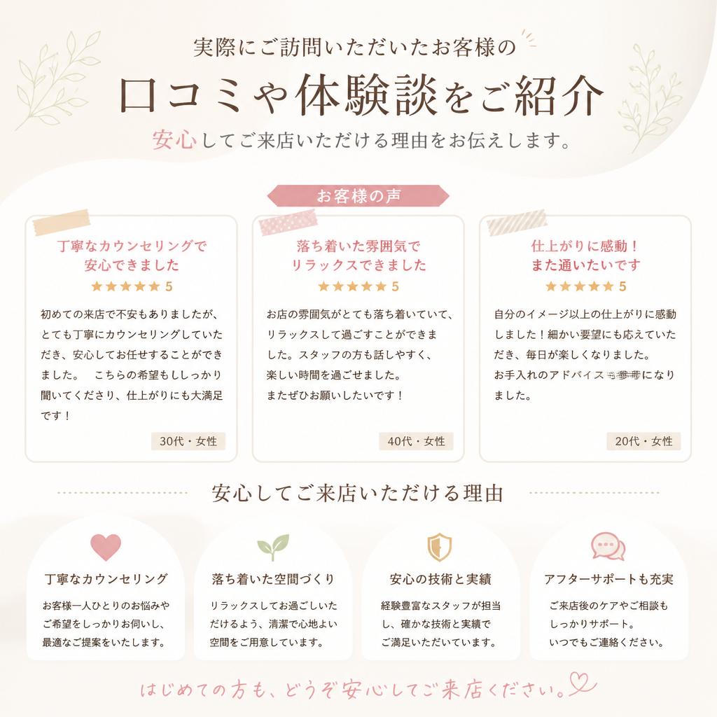 お客様の声と感想