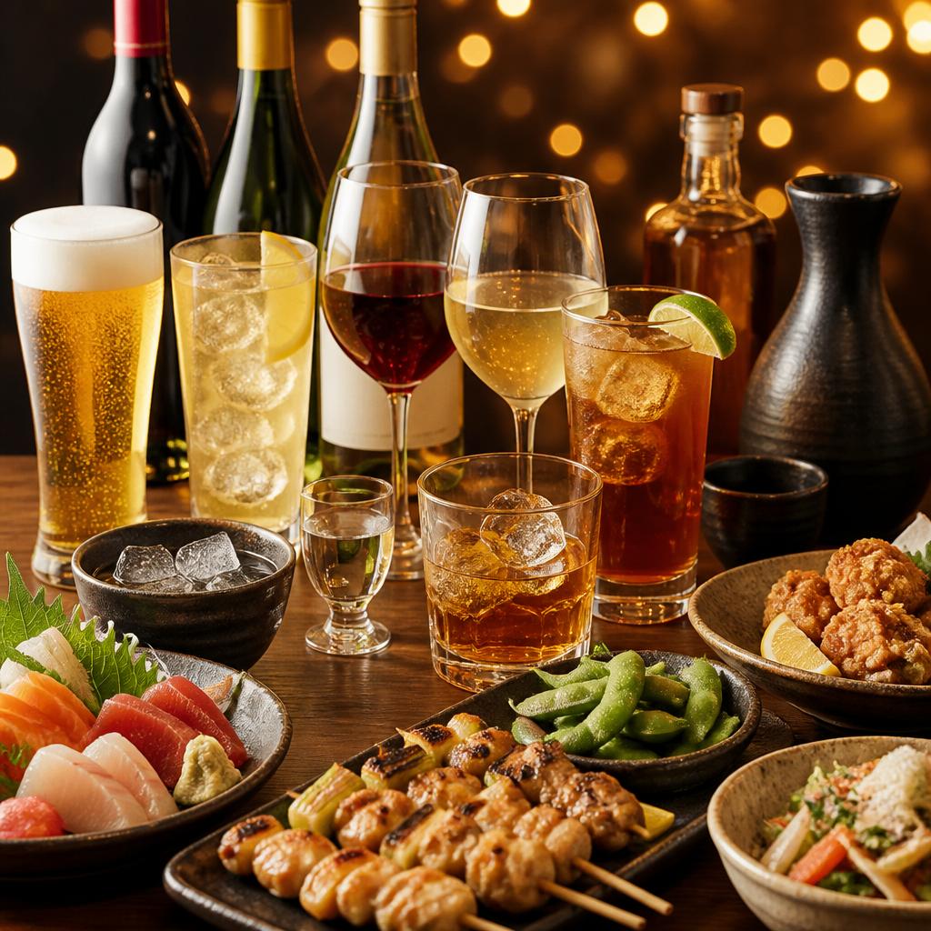 充実の飲み放題メニュー
